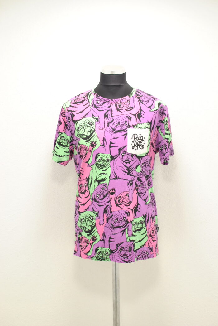 Pug Life tricou imprimat de bumbac marimea L - imagine 1