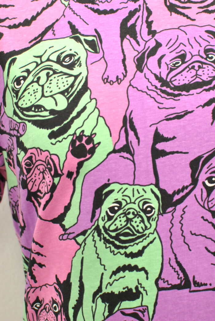 Pug Life tricou imprimat de bumbac marimea L - imagine 2