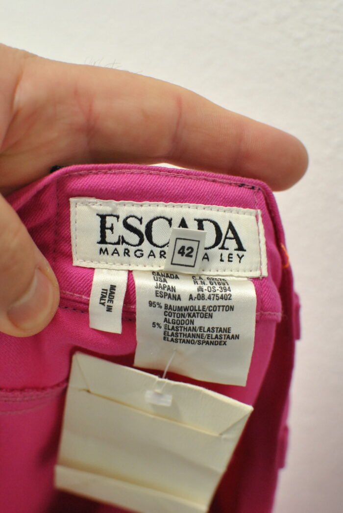 Escada Margaretha Ley pantalon elegant de bumbac elastic marimea 42 / L - imagine 2