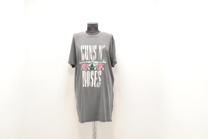 Rochie de bumbac subtire cu imprimeu Guns N'roses - imagine 3