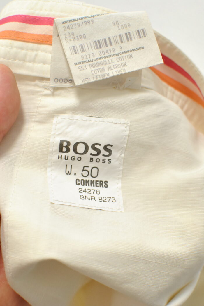 Boss pantalon scurt de linen + bumbac pentru barbati marimea 50 sau L - imagine 2