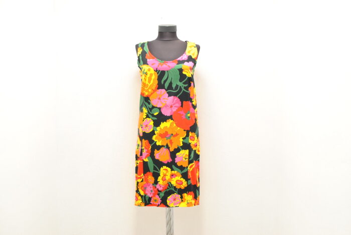 Rochie de bumbac elastic cu imprimeu floral marimea M - imagine 3