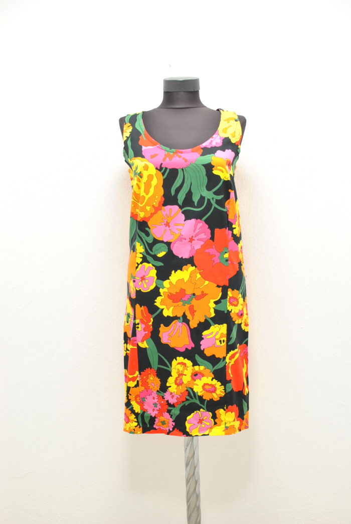 Rochie de bumbac elastic cu imprimeu floral marimea M - imagine 4