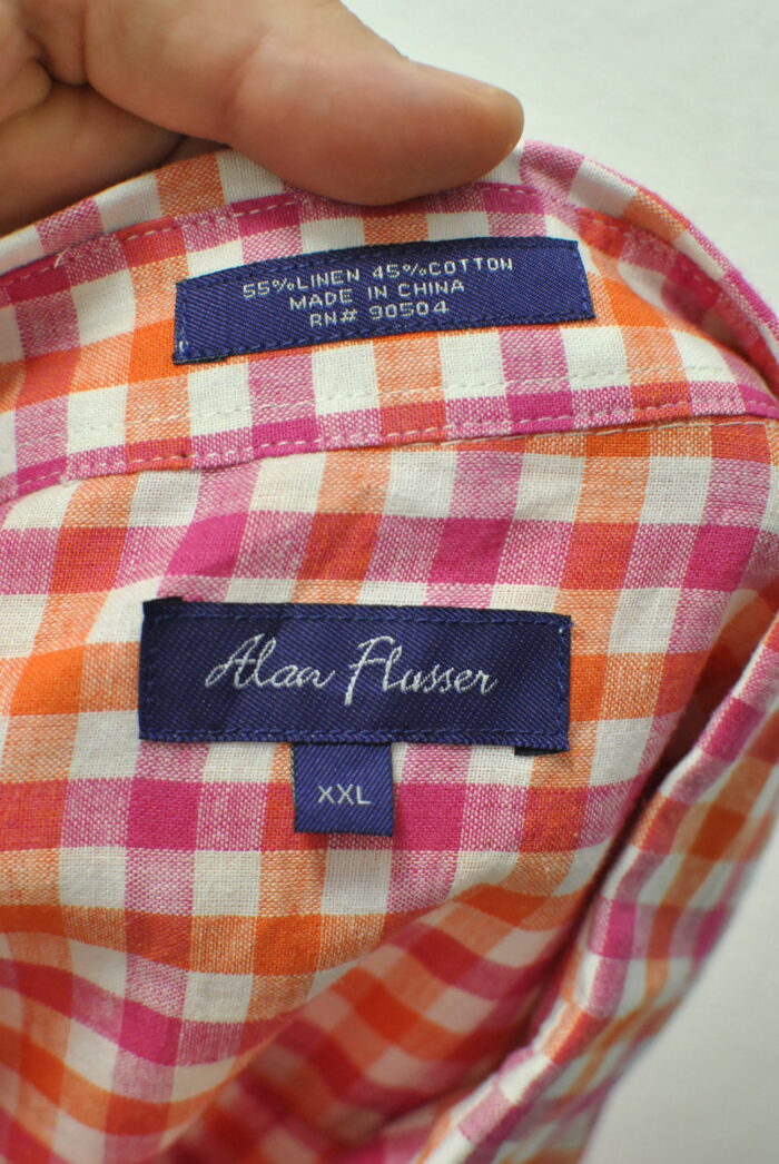 Alan Fluser camasa de Linen+bumbac mariema XXL - imagine 6