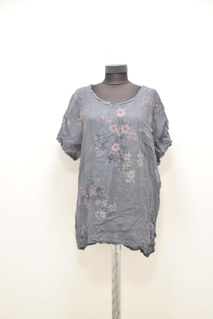 Stajl bluza de In (Linen ) cu impruimeu marimea M/L - imagine 1
