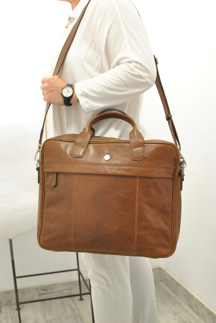 Saddler geanta de piele pentru laptop - imagine 9