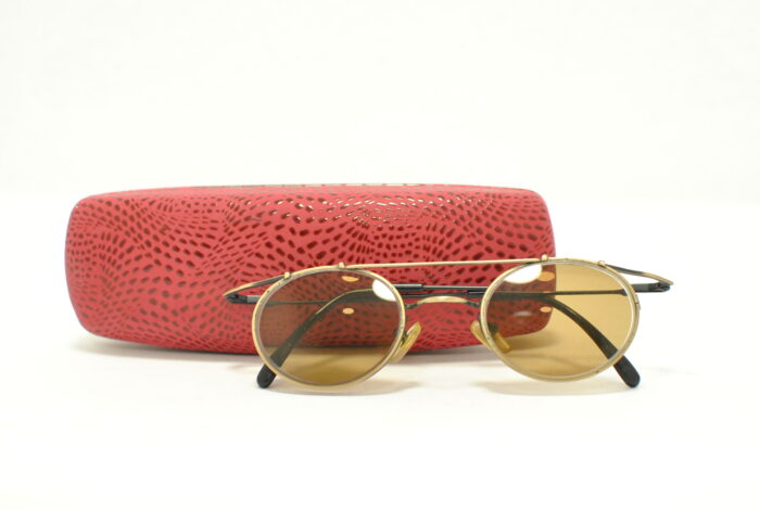 Rame metalice de ochelari model vintage pentru femei , etui de piele - imagine 3