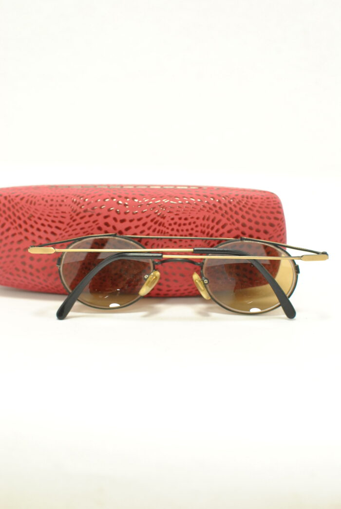 Rame metalice de ochelari model vintage pentru femei , etui de piele - imagine 4