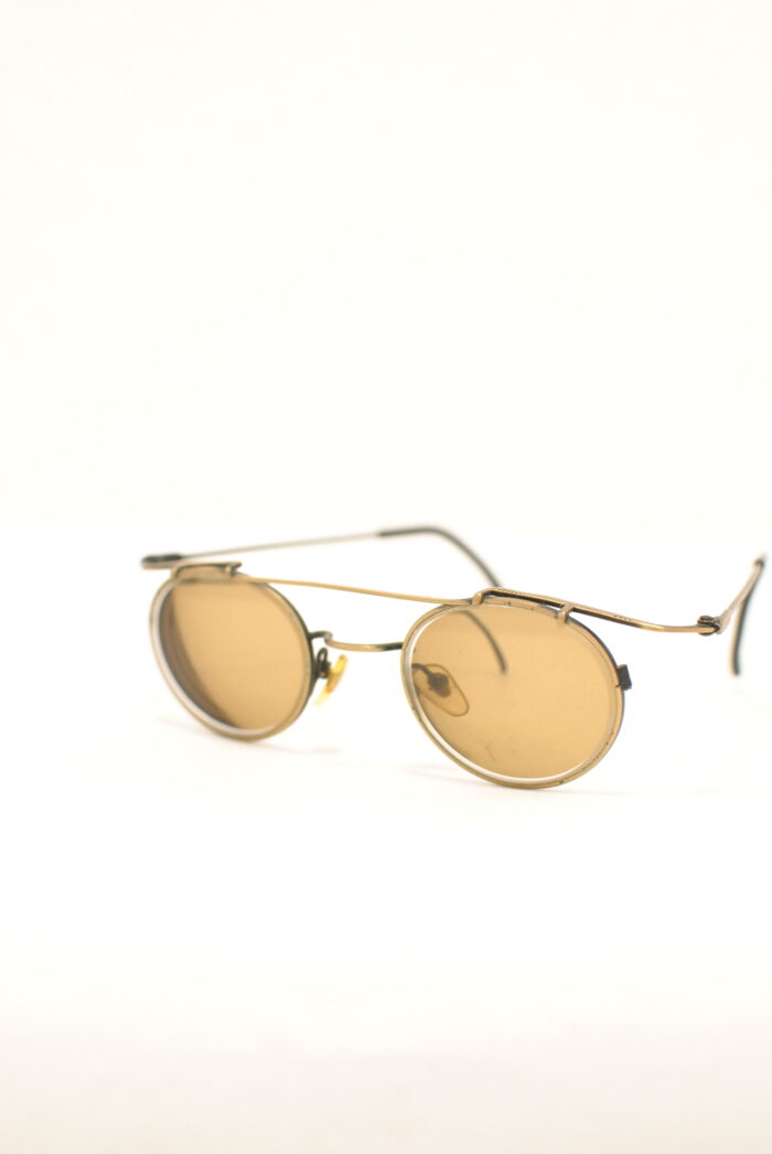 Rame metalice de ochelari model vintage pentru femei , etui de piele - imagine 2