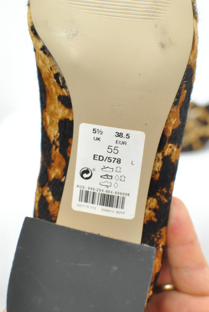 Next Signature pantofi din piele blana de pony marimea 38.5 - imagine 8