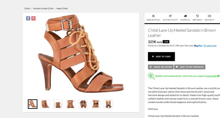 Chloe sandale de piele marimea 39 - imagine 3