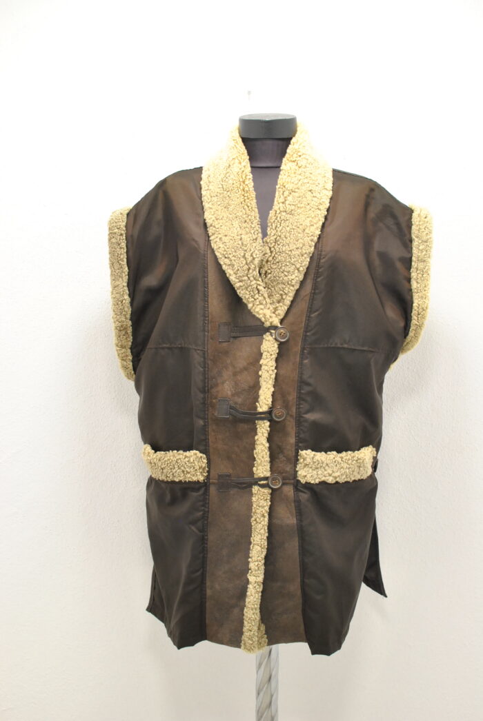Monari vesta vintage din blana de miel pentru femei marimea XL - imagine 1