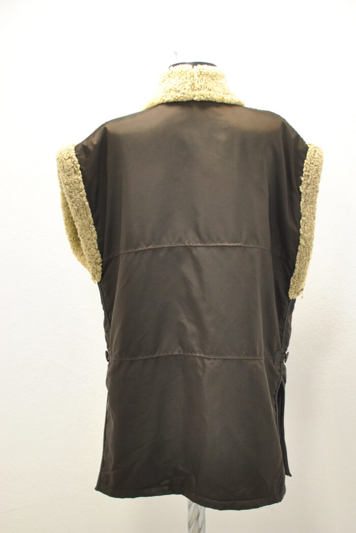 Monari vesta vintage din blana de miel pentru femei marimea XL - imagine 6