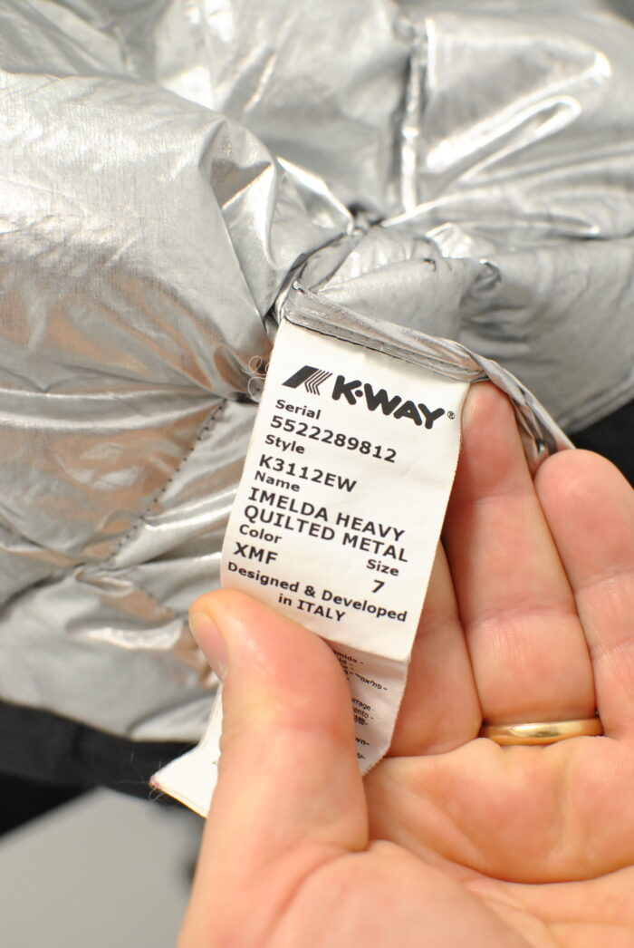 K-Way Imelda Metal Graphite Down Jacket geaca de puf pentru femei marimea L - imagine 4