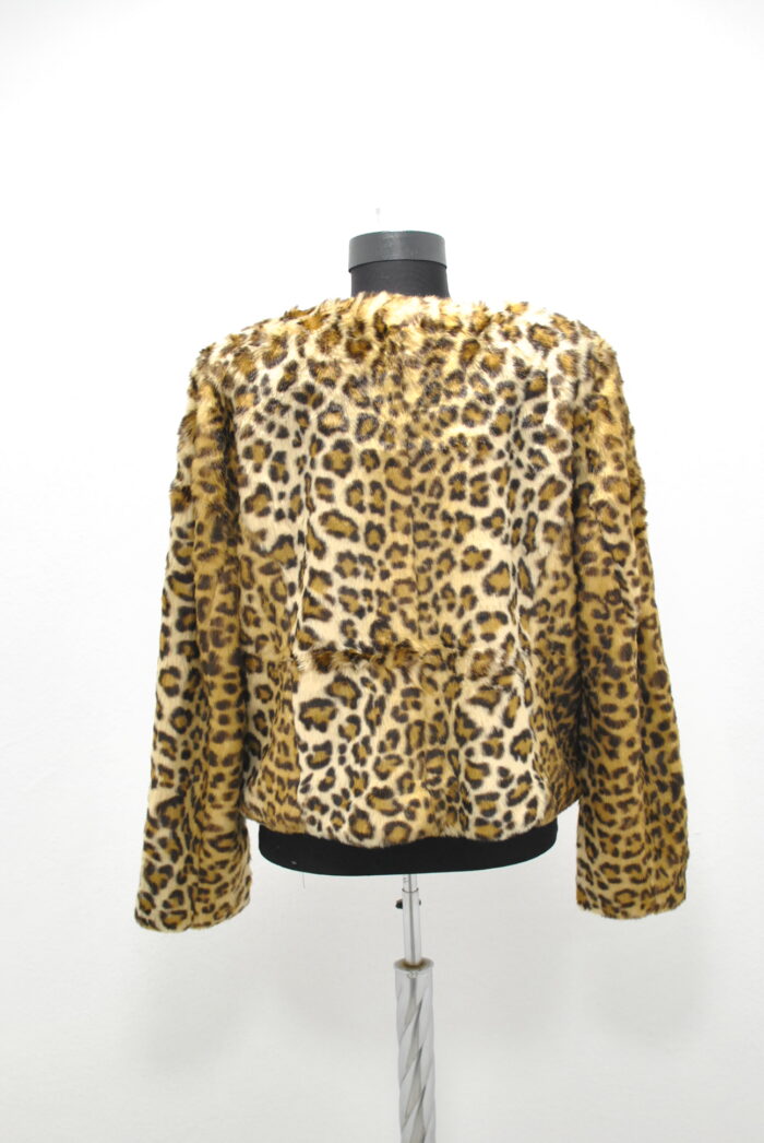 Pompoos haina blana (faux fur) animal prit , pentru  femei marimea M/L - imagine 7
