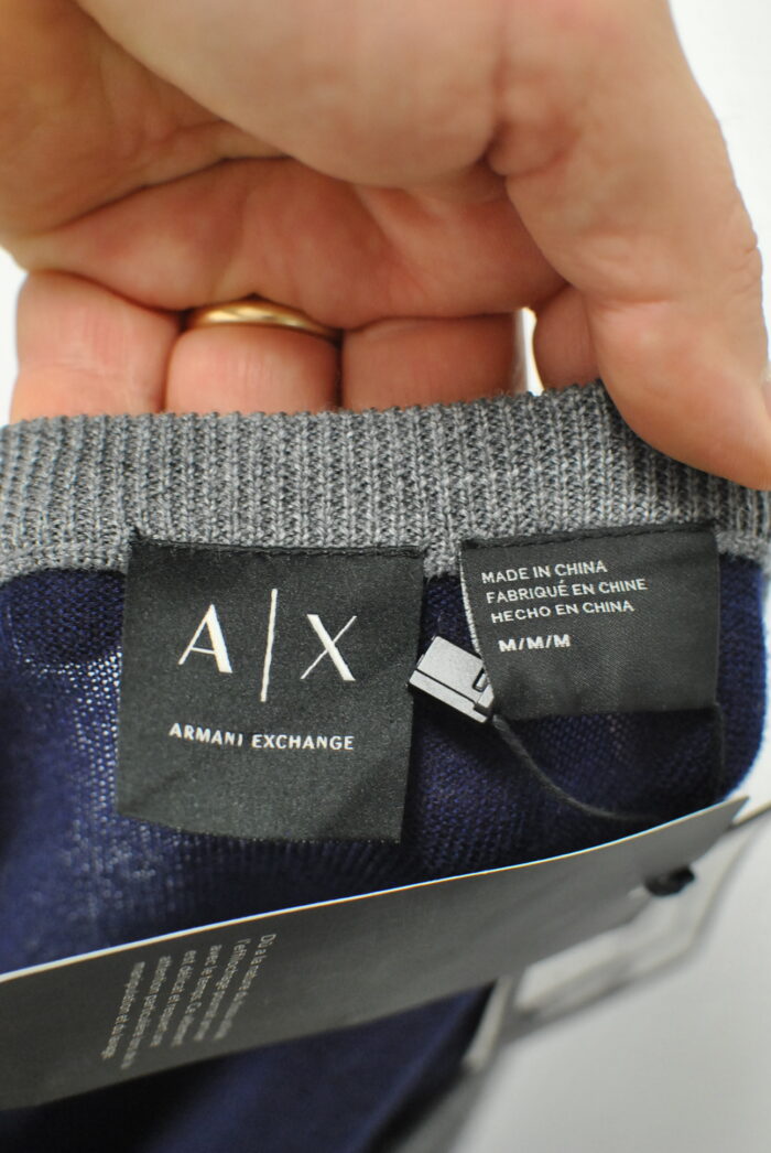 Armani Exchange bluza de lana fina pentru barbati marimea M - imagine 2