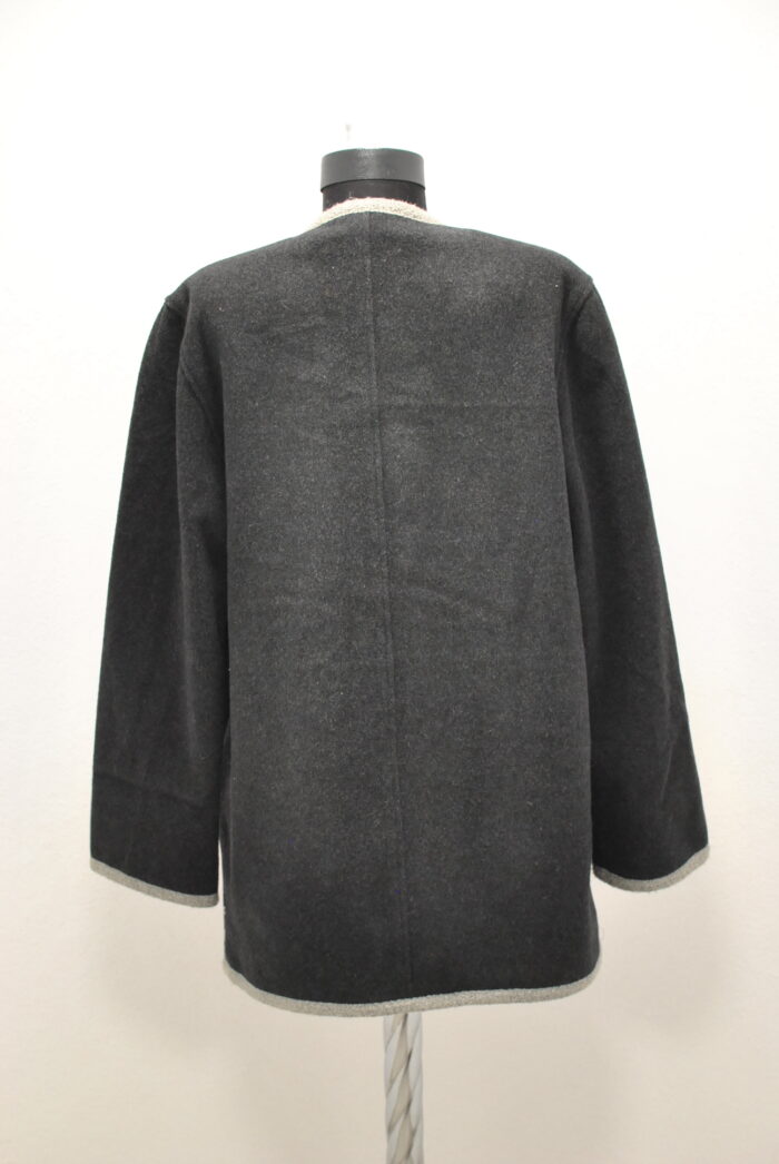 Geaca vintage handmade , cowntry , traditionala (Tiroleza) de lana , pictata manual pentru femei marimea L - imagine 4