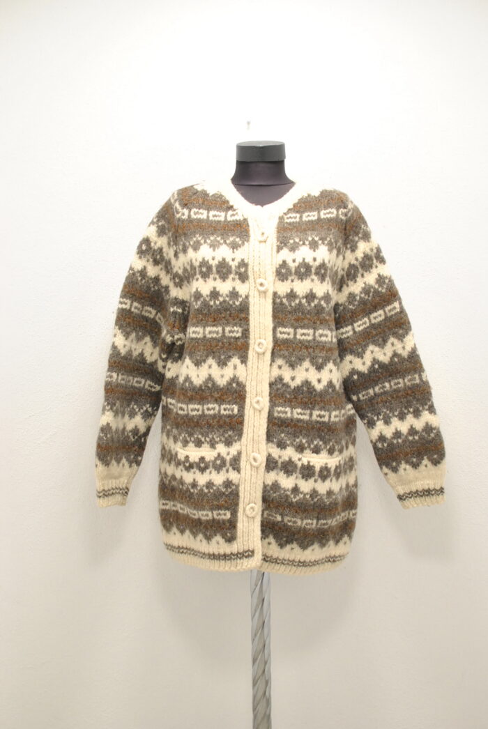 Geaca vintage handmade de lana pentru femei marime L/XL - imagine 1