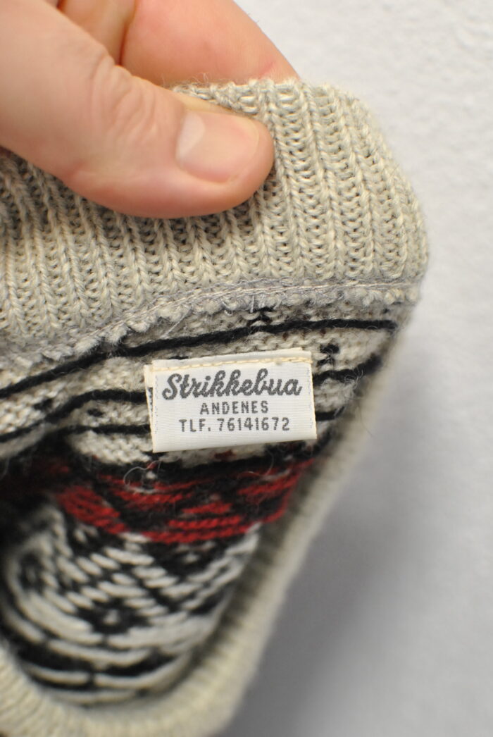 Strikkebua bluza Norvegiana de lana , bluza vintage de barbati , marimea L - imagine 5