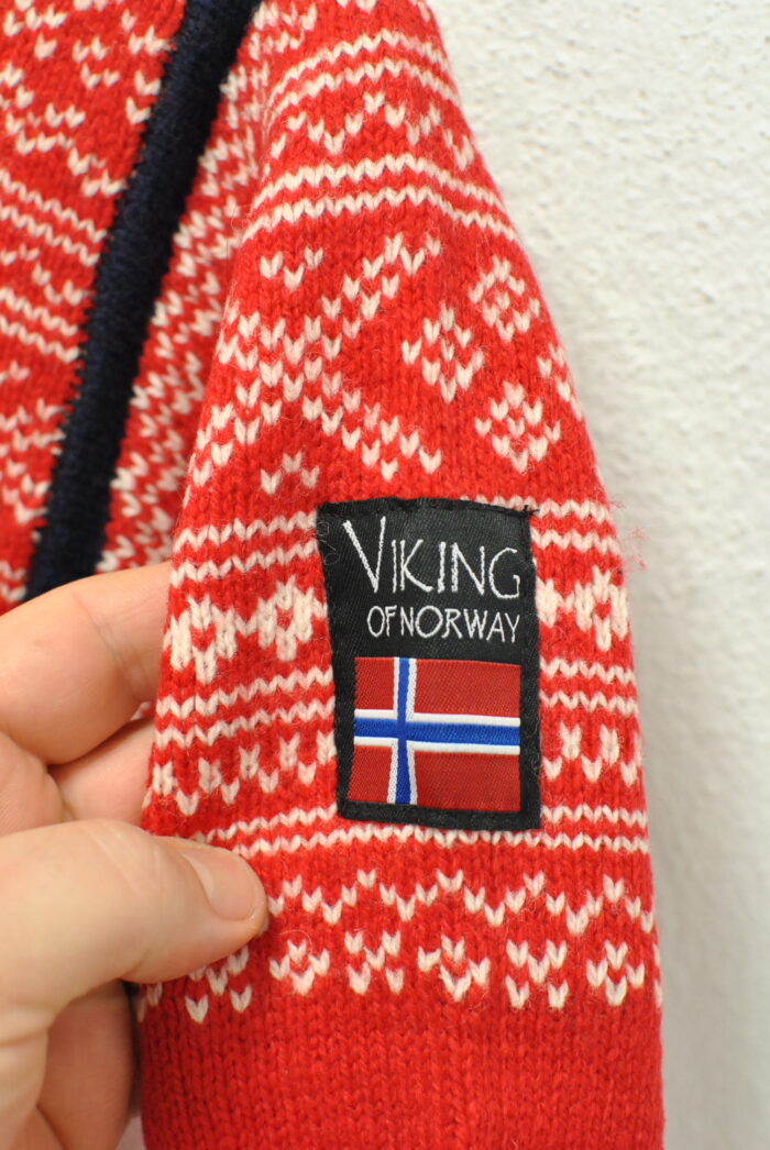 Viking of Norway bluza de lana cu motive nordice traditionale ,  pentru copii marimea 6 - imagine 3