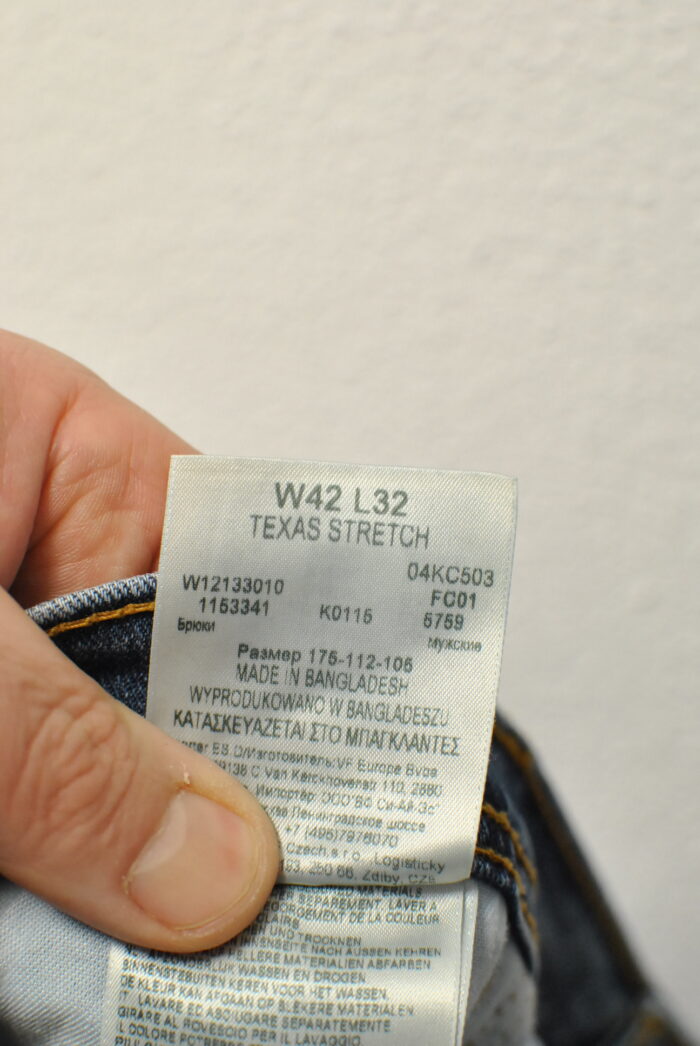 Wrangler Texas Stretch blug elastic de barbati marimea 42 cu 32 - imagine 5