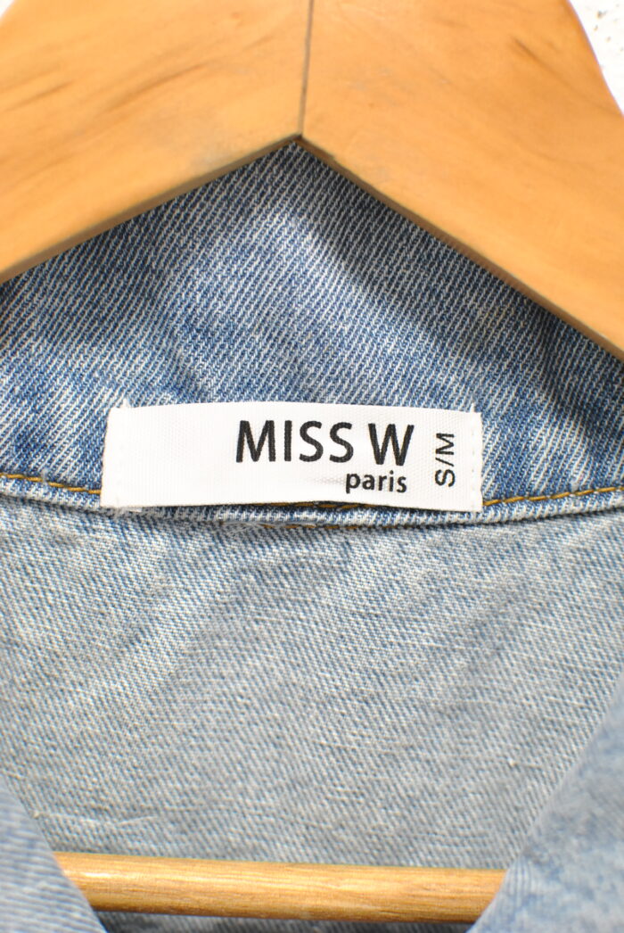 Miss W.Paris geaca de blugi cu  paiete model oversize marimea S/M - imagine 5