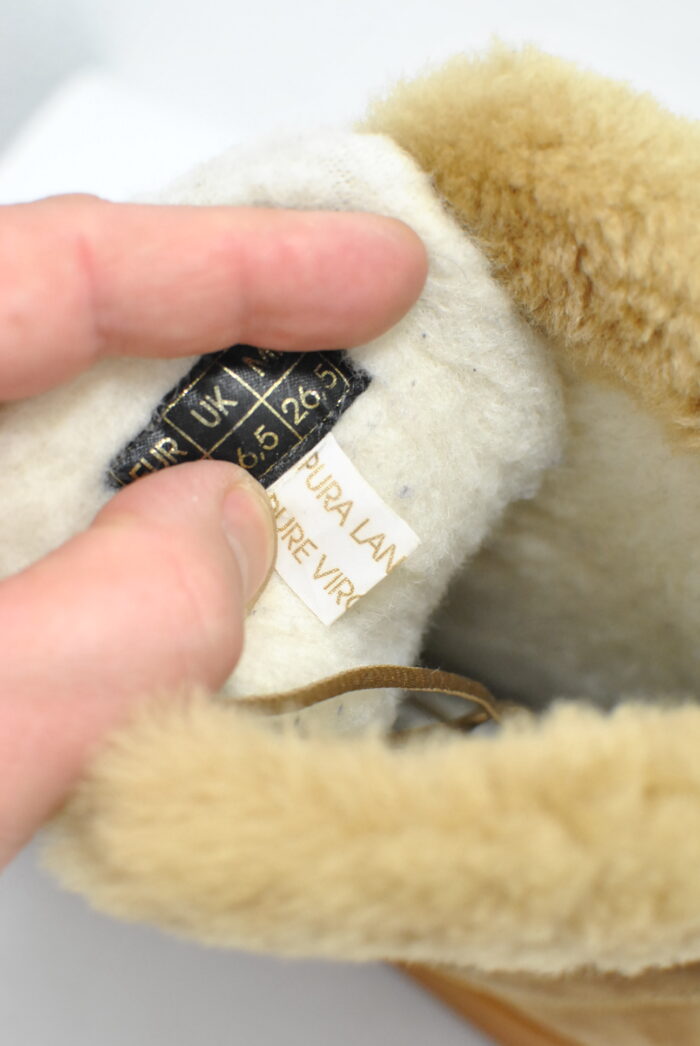 Olang ghete vintage de iarna , piele de vaca imlanite cu blana de miel , marimea 40 - imagine 10