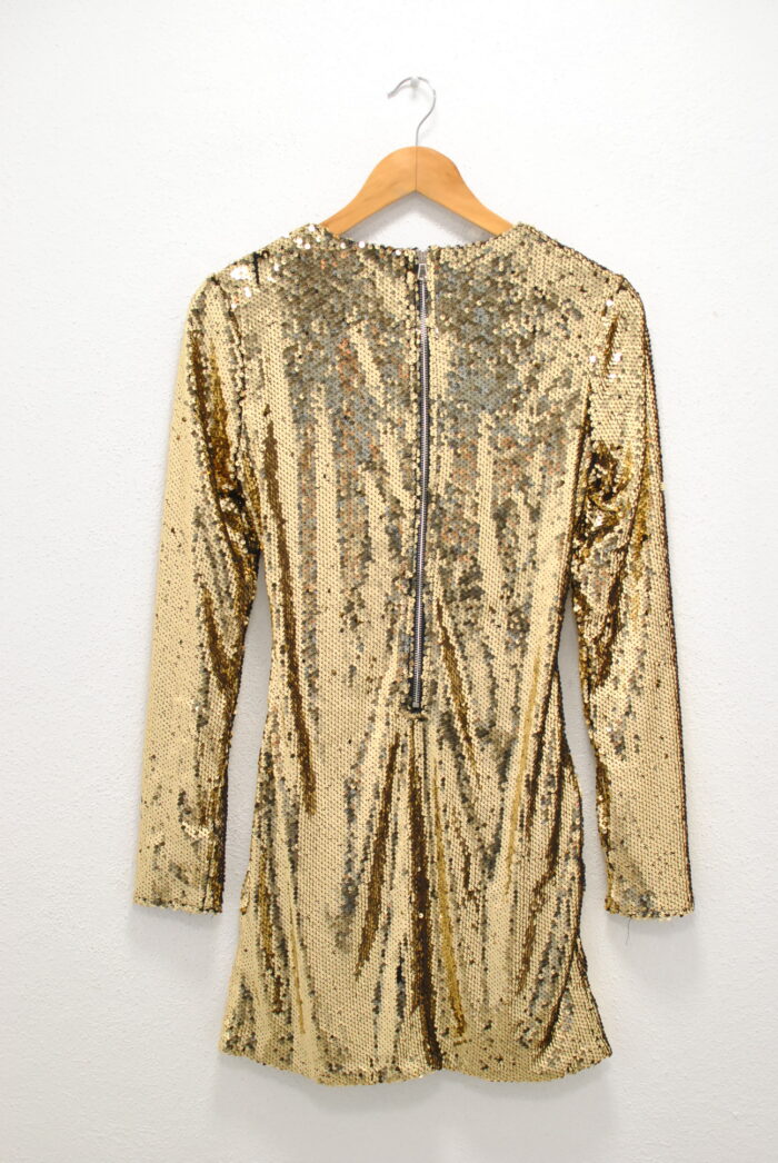 Tiger Mist rochie eleganta de ocazie cu paiete auri marimea M/L - imagine 4