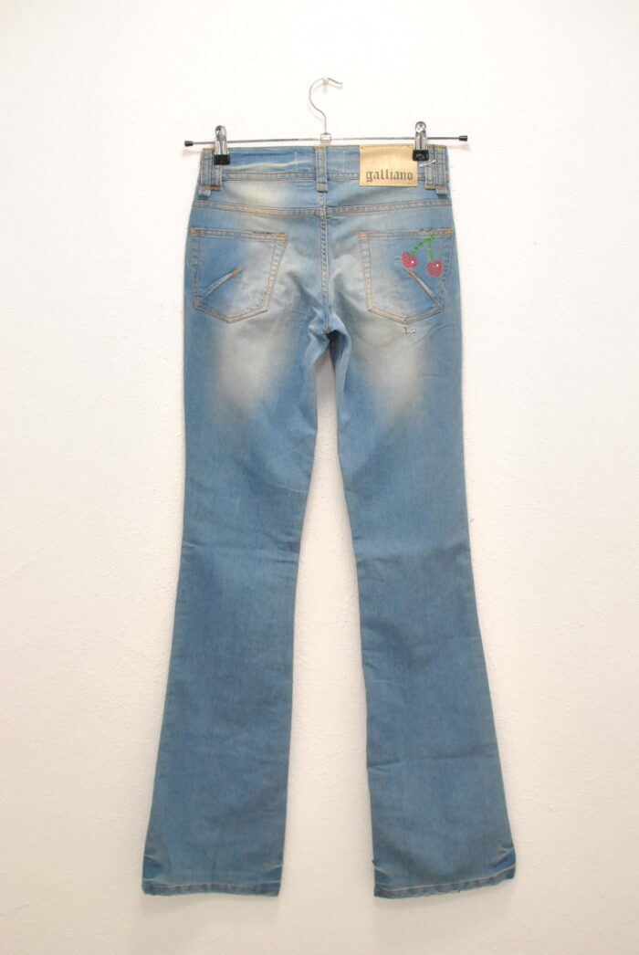 Galliano blug elastic boot cut pentru femei marimea 25 - imagine 3