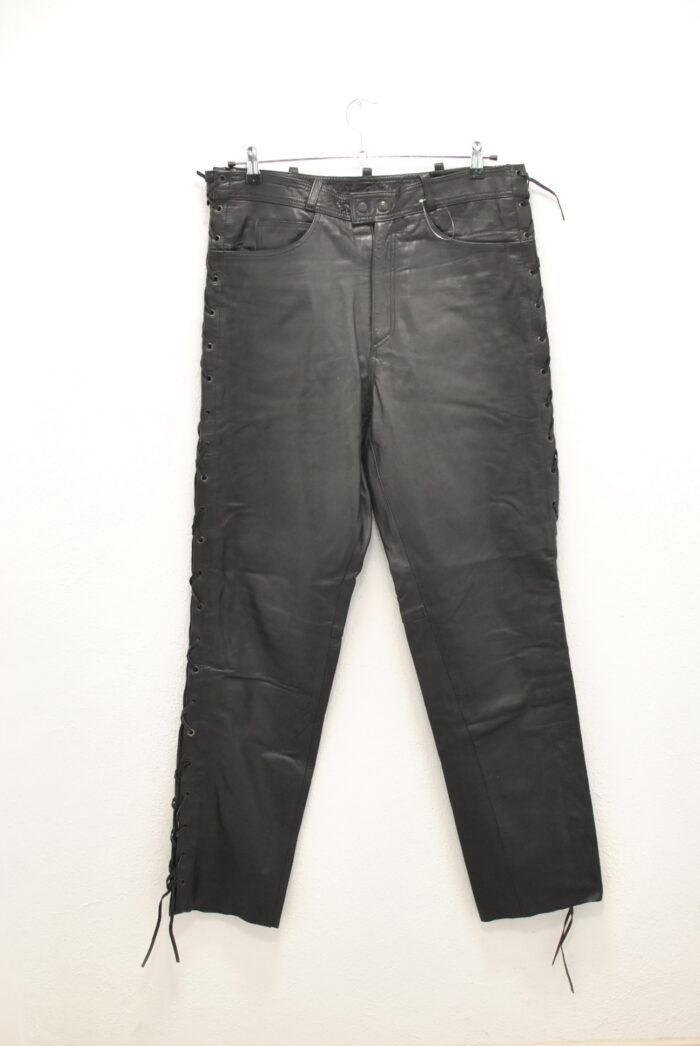 Prima pantalon de piele , pantaloni de motociclisti , pentru barbati marimea 36 - imagine 1