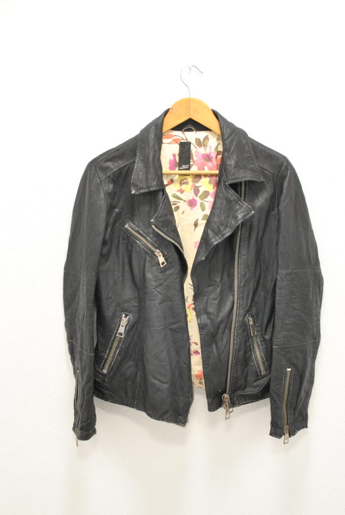Street Leathers Made in Italy geaca de piele aspect vintage pentru femei marimea M/L - imagine 2