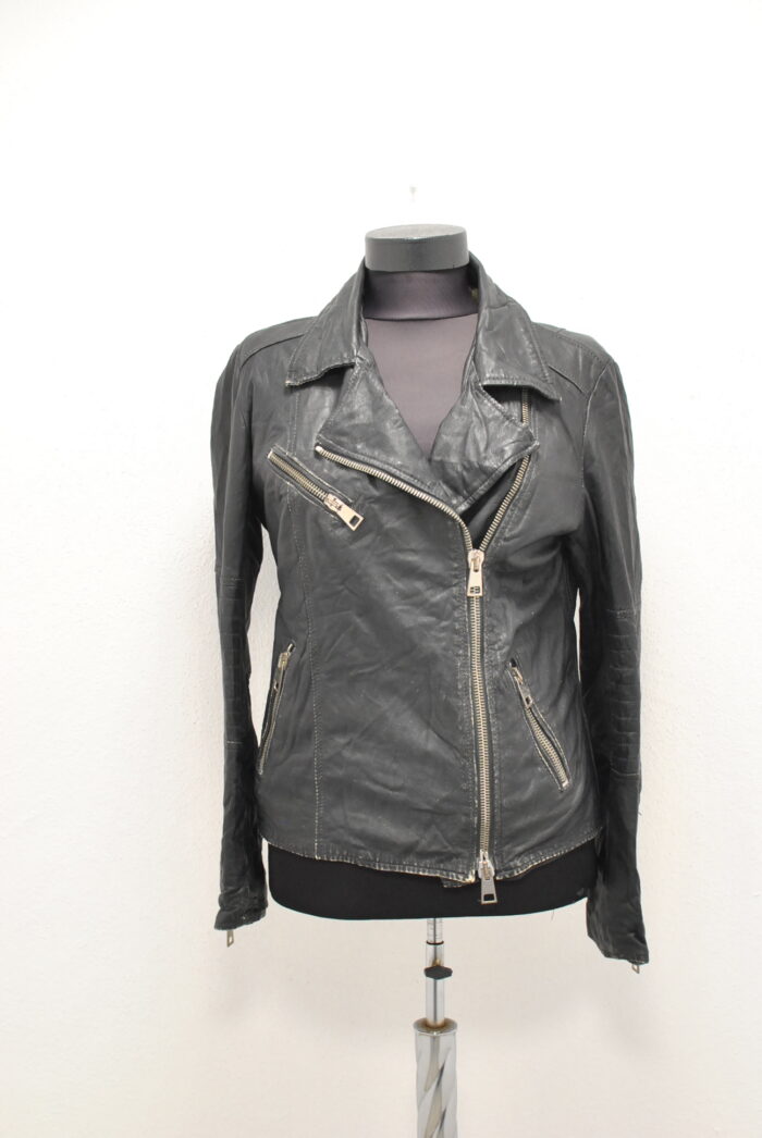 Street Leathers Made in Italy geaca de piele aspect vintage pentru femei marimea M/L - imagine 3