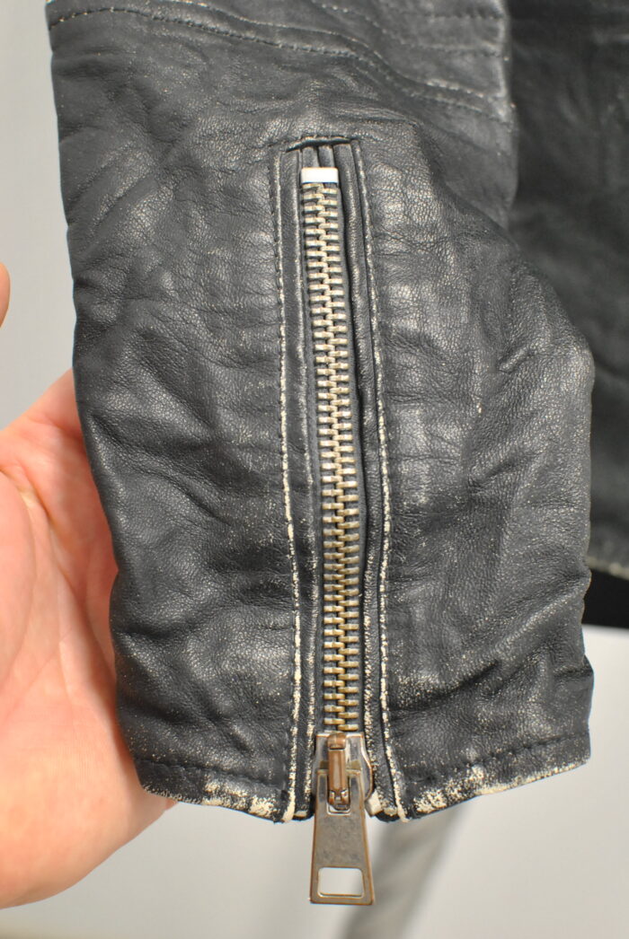 Street Leathers Made in Italy geaca de piele aspect vintage pentru femei marimea M/L - imagine 4