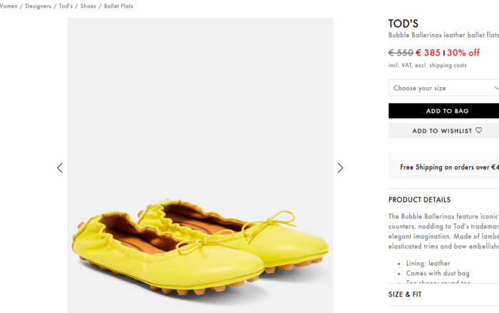 Tod's balerini de piele pentru femei marimea 38 - imagine 3