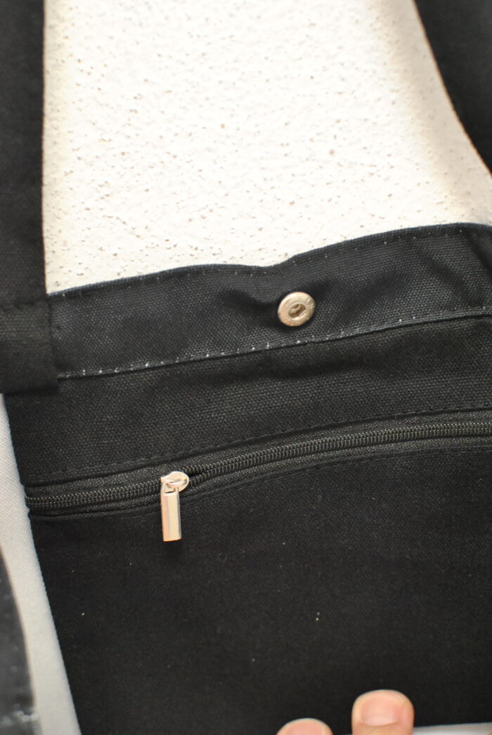 Geanta imprimata tip tote , din panza groasa de bumbac - imagine 7