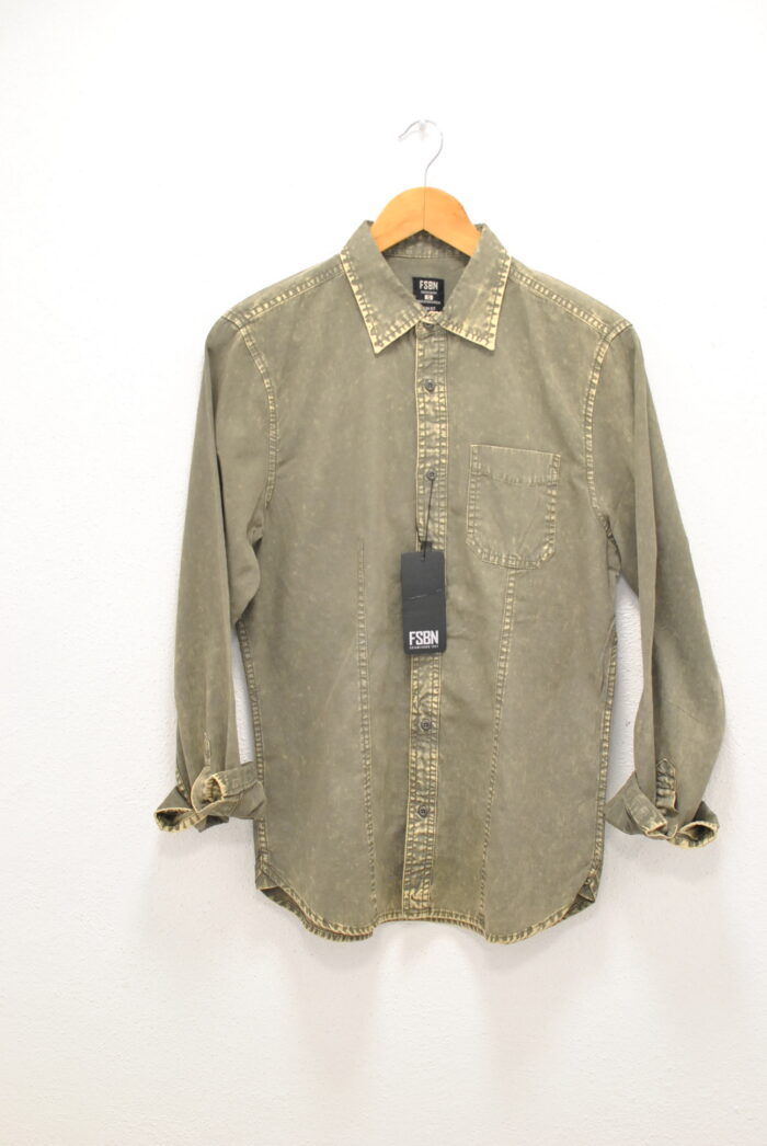 Fishbone camasa de bumbac slim fit marimea  S - imagine 1