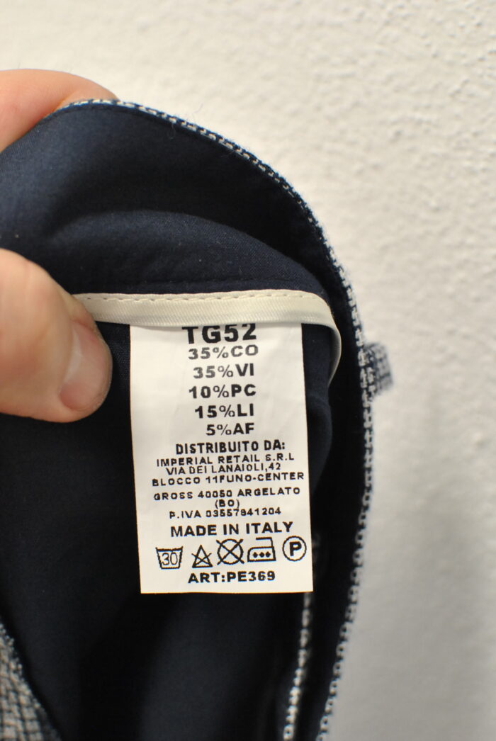 Imperial Made in Italy pantalon office de bumbac+in , pentru barbati marime 52 - imagine 6