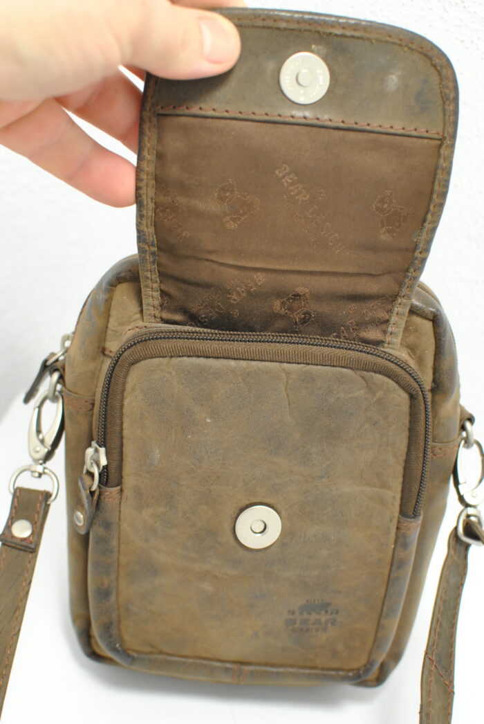 Bear Design geanta de piele pentru barbati , gen mesager - imagine 7