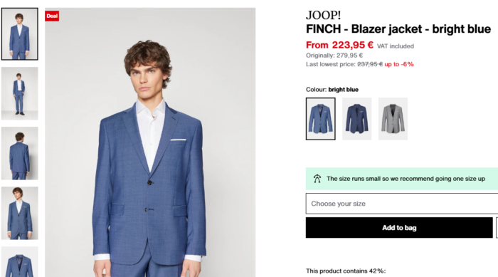Joop sacou slim fit din Technowool , pentru barbati marimea M - imagine 3
