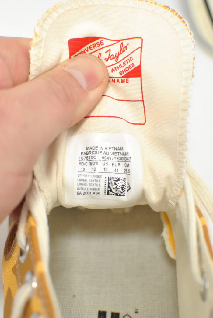 Converse Chuck 70 lo archive giraffe , tenisi vintage 2001 , model foarte rar , marimea 44 - imagine 11