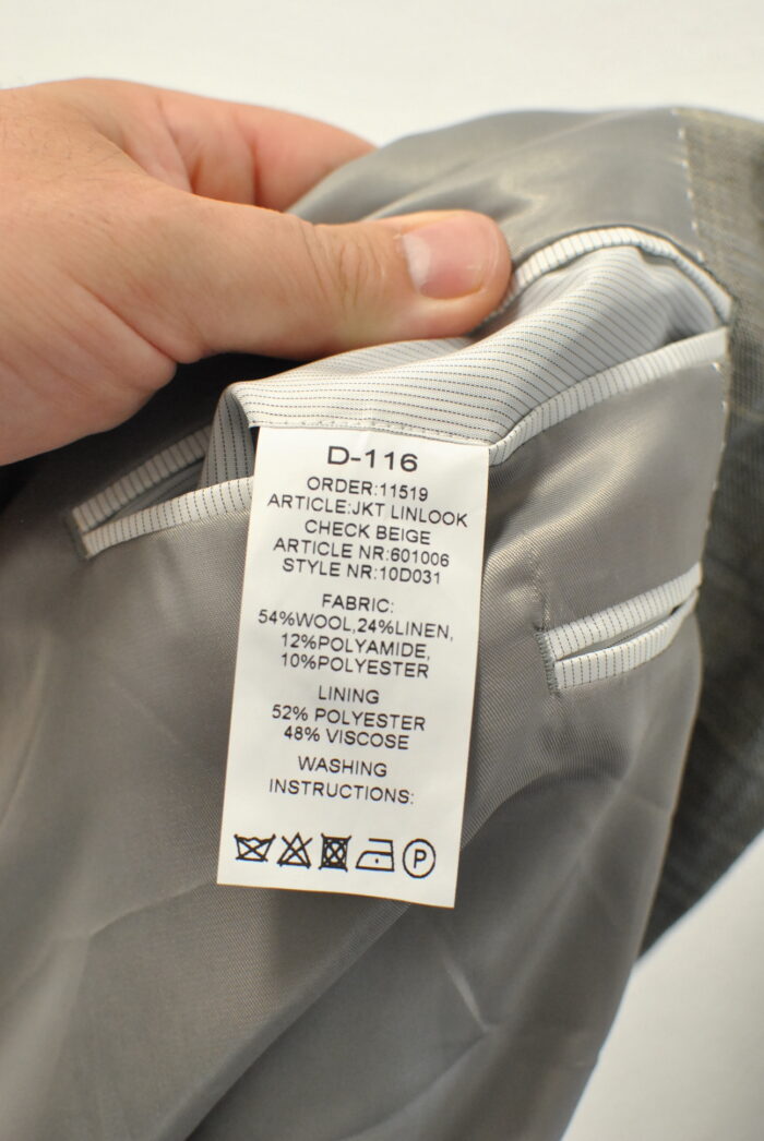 Cavaliere sacou de linen+lana pentru barbati marimea XL - imagine 7