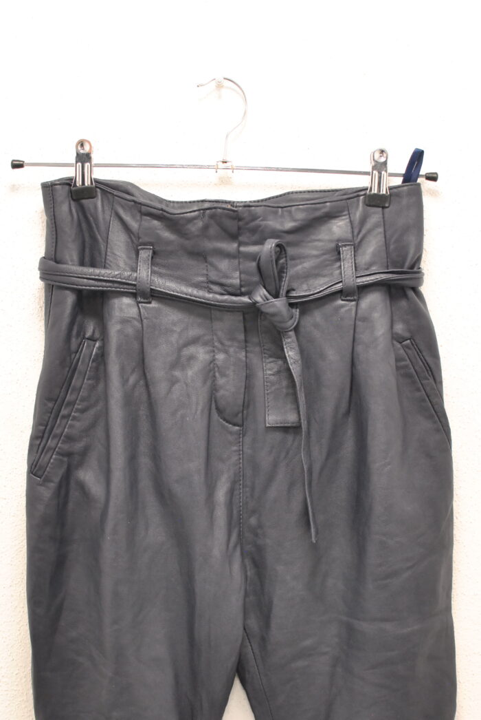 Bel Air pantalon vintage de piele , talie inalta , marimea 36 sau S/M - imagine 3