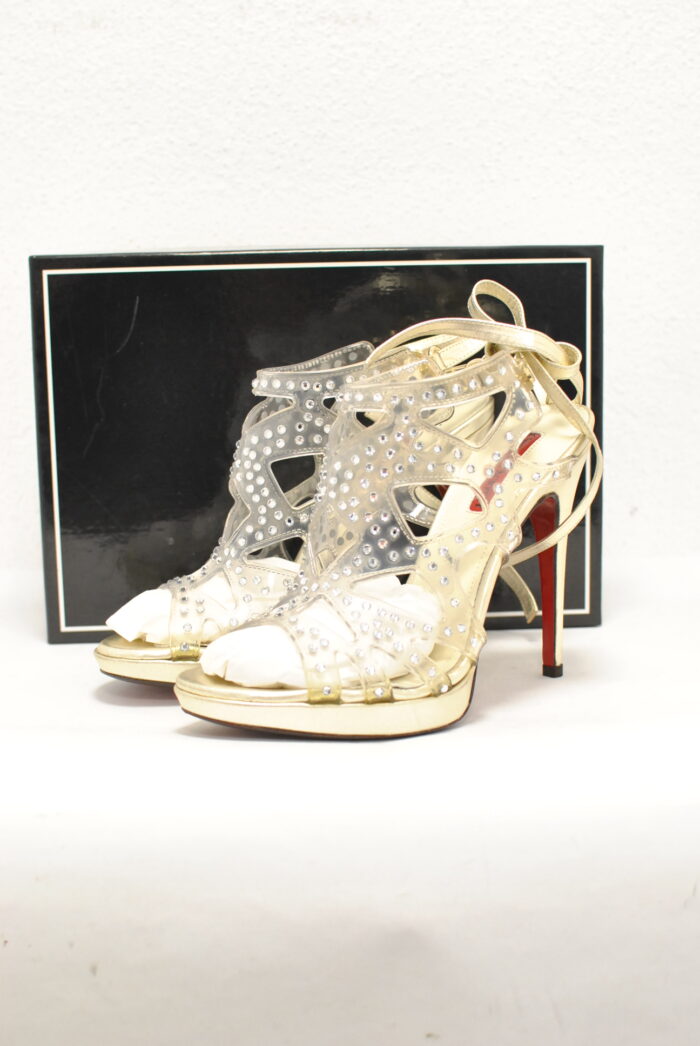 Cesare Paciotti sandale elegante cu toc marimea 37 sau 24 cm - imagine 1