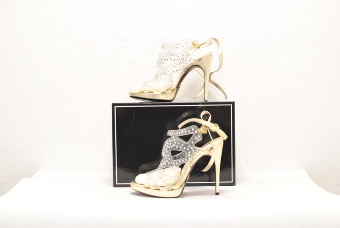 Cesare Paciotti sandale elegante cu toc marimea 37 sau 24 cm - imagine 6