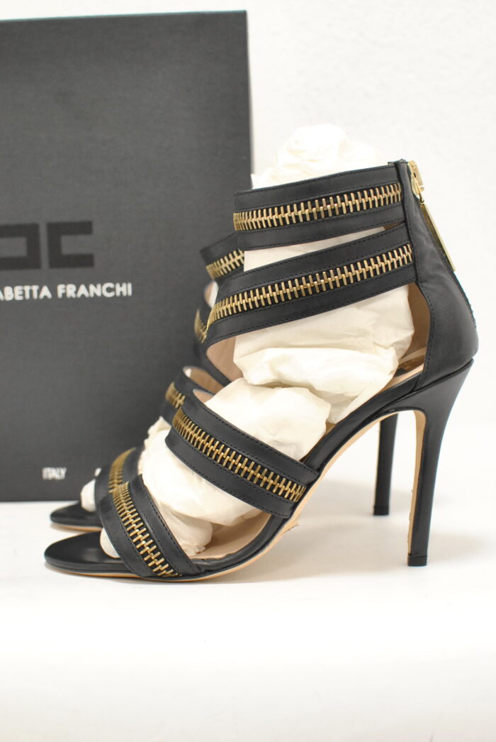 Elisabetta Franchi sandale elegante de piele marimea 37 sau 23.5 cm - imagine 3