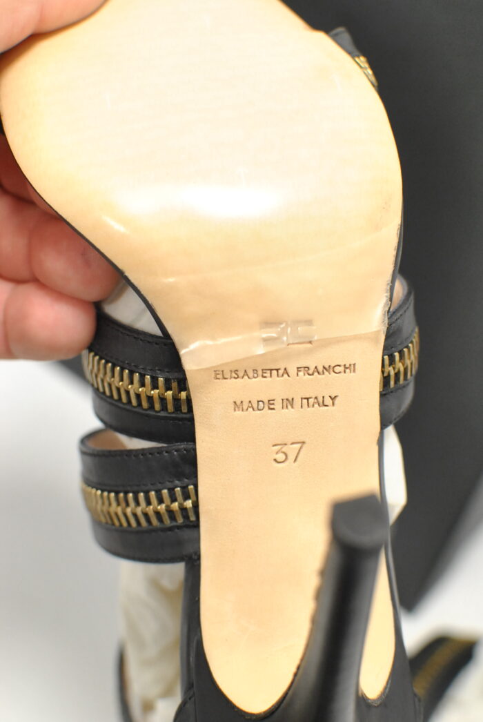 Elisabetta Franchi sandale elegante de piele marimea 37 sau 23.5 cm - imagine 8