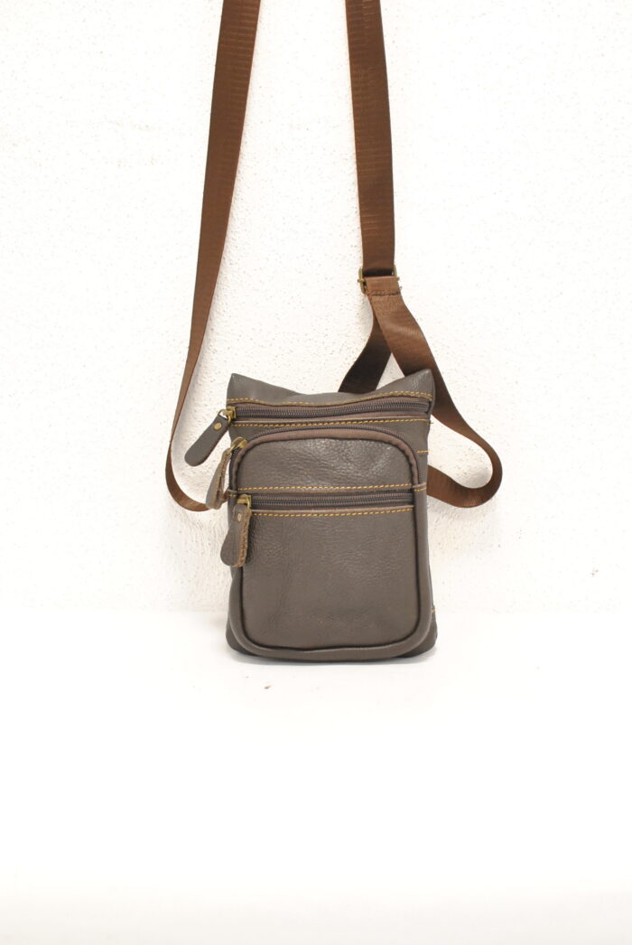 Geanta tip mesager din piele marime mica , model unisex - imagine 1