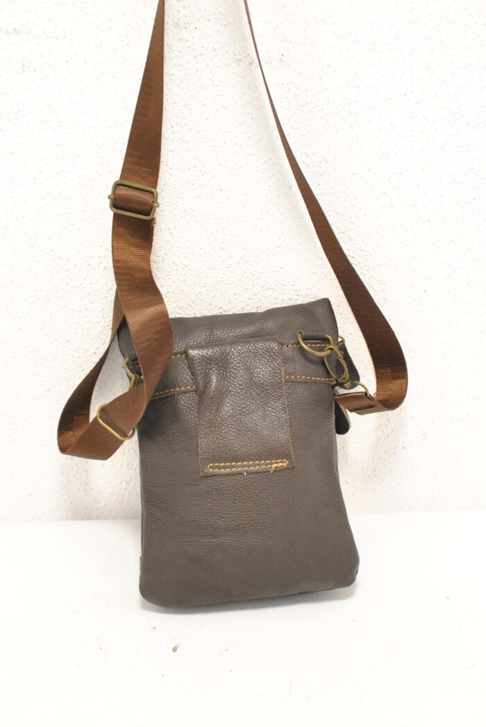 Geanta tip mesager din piele marime mica , model unisex - imagine 5