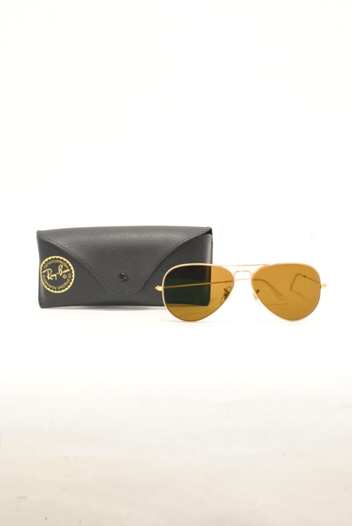 Ray-Ban aviator gold rame metalice de ochelari , model unisex - imagine 1