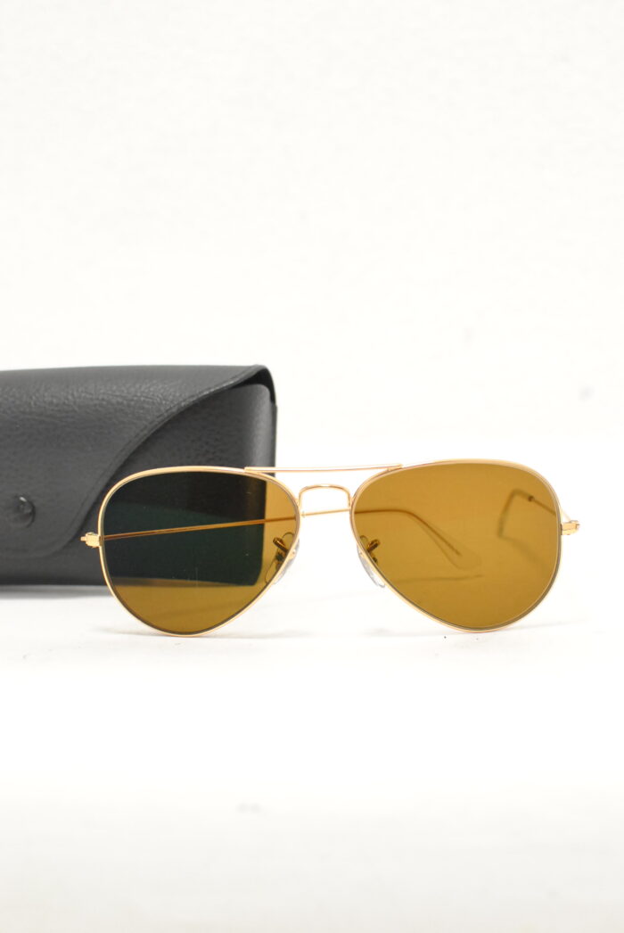 Ray-Ban aviator gold rame metalice de ochelari , model unisex - imagine 3